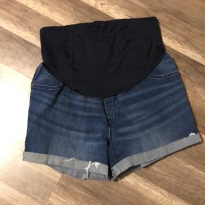 Maternity jean shorts